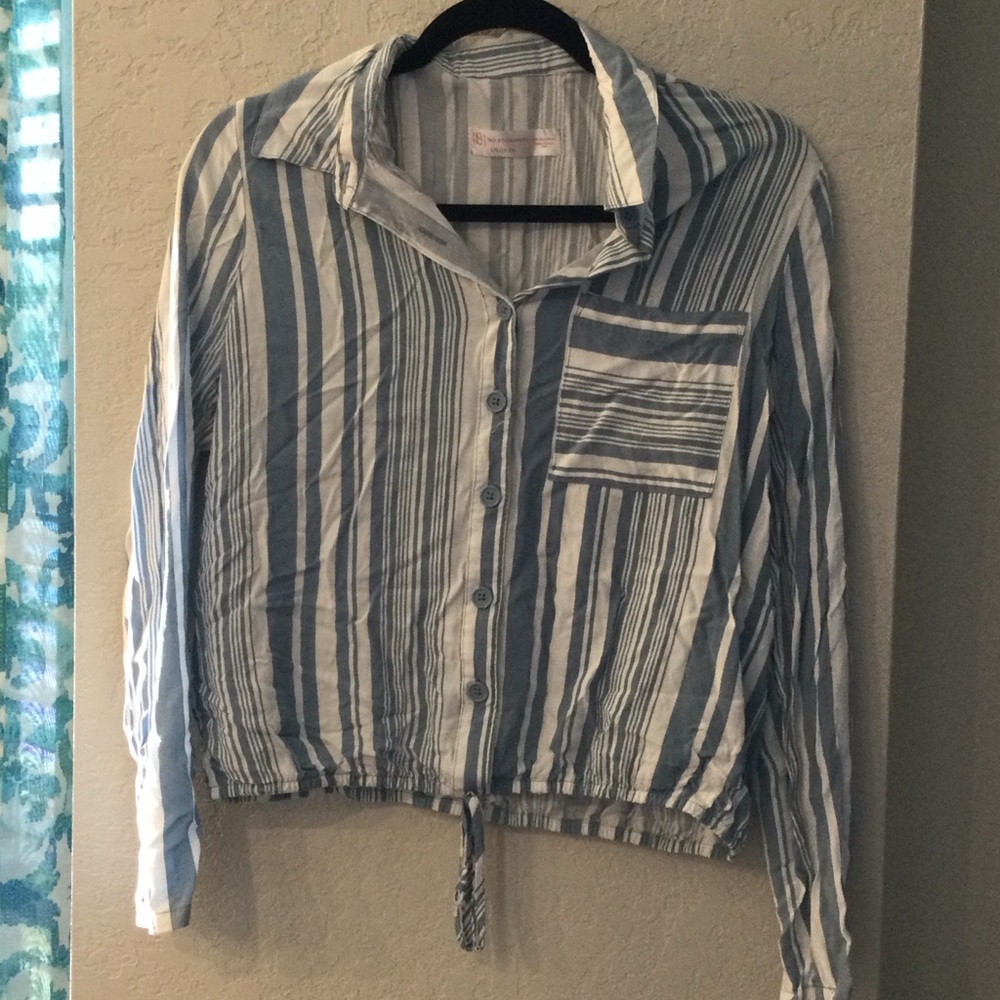 No Boundaries Striped Casual Shirt